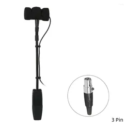 Microphones Portable Sax Microphone 3 Pin 4 Wired Clip-on Design Omnidirectional High Quality
