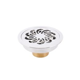 1pc Drains Bathroom Floor Drain Shower Floor Cover Brass Chrome Finished Shower Drain Bathtub Round Shower Drains