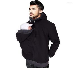 Women039s Hoodies Women039s Sweatshirts Winter Warm Clothes Dad Kangaroo Cotton Baby Carrier Jackets With Zipper Coat Wear7225094