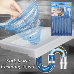 12pcs/set Drain Stick Clean Odor Deodorizer Stick Kitchen Toilet Cleaner Deodorant Cleaning Agent Remove Pipe Cleaning Sticks