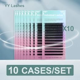 Eyelashes FAIRYTIS 12 Lines YY Shape Eyelash Extensions 10Cases/Lot 0.05/0.07mm Premium Individual Volume Fan Soft Eyelashes Wholesale