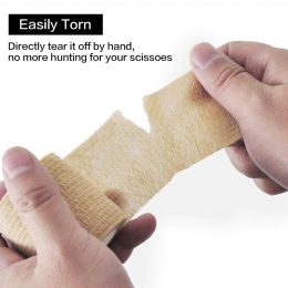 Skin Colour Waterproof Medical Therapy Self Adhesive Bandage Muscle Tape Finger Joints Wrap First Aid Kit Pet Elastic Bandage