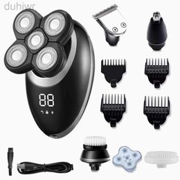 Electric Shavers Shaver Rechargeable Razor Rotary Beard Trimmer Shaving Machine for Men Waterproof 5-Blade RQ6900 2442