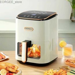 Air Fryers 6L household electric air freshener 6L air freshener electric oven integrated multifunctional intelligent touch screen electric air freshener Y240415