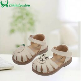 Claladoudou Baby Sandals Closed Toe Soft Summer Shoes For Toddler Girls Little Princess Dress Infant Walkers 240329
