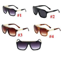 Fashion Designer Sunglass Outdoor Cycling Sunglasses Beach Eyeglasses men Gold Mirror Lens for Square Sunglasses Frame Anti-Reflective Windproof Glasses