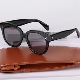 Sunglasses 2024 Acetate For Women Fashion Brand Desniger Elegant Round Frame Outdoor Driving Eyewear Retro Trendy SUN GLASSE
