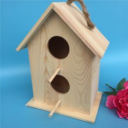 Wooden bird's nest hanging bird's nest creative wooden bird's nest wooden bird feeder bird house diy wooden kit