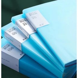 1PC A4 Plastic Budget Binder File Folders Documents Booklet Leaflet 30/60/100 Pages Office Student Supplies Desk Organizer