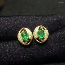 Stud Earrings ARRIVAL Emerald Earring For Sale Natural And Real 925 Sterling Silver Super High Quality