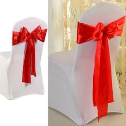 Table Skirt High Quality Satin Sashes Chair Colourful Cover Sash Wider Fuller Bows Engagement Wedding Party Back Clean Home/el Decor