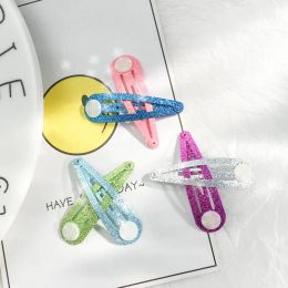 10pcs 5cm Snap Hairpins for Baby Girls BB Clips Candy Colour Metal Barrettes DIY Hair Accessories Hairgrips Hair Clip Headwear