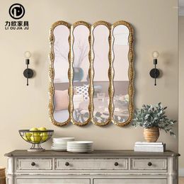 Decorative Plates Luxury Sofa Background Wall Decoration Pendant Combination Mirror Living Room Creative