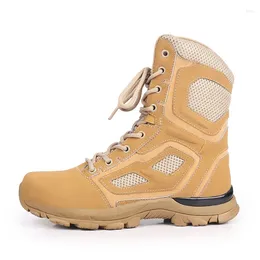 Fitness Shoes Outdoor Men's High Quality Desert Boots Military With Zipper Breathable Wearable Camping Climbing Hiking Combat