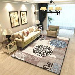 Carpets 180x200cm European Retro Crystal Velvet Carpet Mechanical Wash Floor Mats Water Absorption Quick Drying Rug Living Room