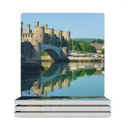 Table Mats Beautiful Conwy Ceramic Coasters (Square) Set Decoration And Accessories Drinks