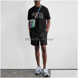 Men'S Casual Shirts Billionaires Club Tshirt 2024 Summer Trend Youth T-Shirt Shorts Red Black Printed Suit Men Tracksuit Size S-3Xl Dhe9D