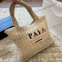 Womens Luxury Designer Straw Weave Raffias Top Hand Totes Shopper Bags Beach Shopping Weekender Clutch Purse For Ladies Holiday Summer Daily Outfit 37x30cm