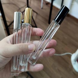 Storage Bottles 100pcs 10ml Luxury Transparent Glass Spray Perfume Bottle Circle & Square Refillable Empty Roller On Thick Bottom