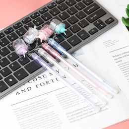 5pcs Wishing Bottle Star Pendant Toy Gel Pen School Officel Supplies Stationery Cute Kawaii Creative Lovely Sweet