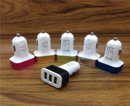 Usb Car Charger 5v Triple Usb 3 Port Car Charger Driving Adapter Power Bank for Universal Phone 3 Port Phone Charger Adapter New A6744325