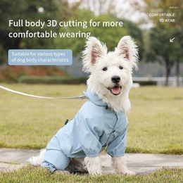 Dog Apparel 2024 Pet Clothing Rainproof Breathable Reflective Clothes Four Legged Raincoat Cat Supplies Wholesale