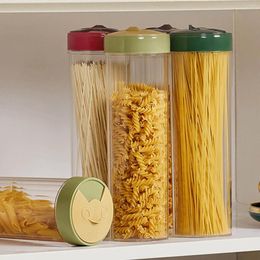 Storage Bottles Airtight Food Containers Tall Clear Plastic Spaghetti With Easy Lock Lids For Kitchen Pantry Box