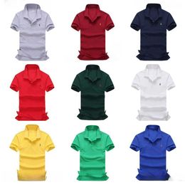 Luxury Paul short sleeved t shirt mens and women pure cotton Small Pony polo shirt summer business casual lapel simple classic trend Tshirt VRKD