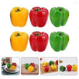 Party Decoration 6 Pcs Simulated Vegetable Model Bell Peppers False Imitation Ornament Decorations Fake Foam Decorative Models Simulation