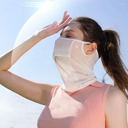 Scarves Solid Color Outdoor UV Protection Fishing Summer Face Cover Neck Wrap Sunscreen Scarf Silk Mask