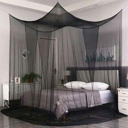 Sexy Mosquito Net Four Door King/Queen Double Size Home Single Bed Prevent Insect Outdoor Square Grace White Canopy Net 240320