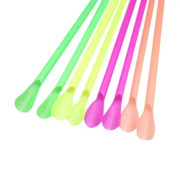 Drinking Straws 200/500Pcs Plastic Straw Spoon Bar Pub Slush For Birthday Celebration Party Supplies Fast Delivery