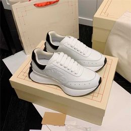14% OFF Designer spring summer thick soled white for men and women with elevated running sports leisure dad shoes