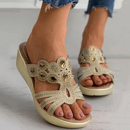 Slippers Causal Drop Slope Bohemian Women's Heel Water Shoes Sandals Wedges Point Casual For Women Low