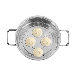 Double Boilers Stainless Steel Cookware Steamer Rack Food Basket Tray Rice Cooker Round Steaming