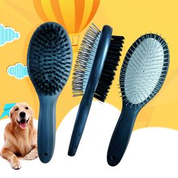 Supply pet hair care brush plastic hair comb smooth handle pet brush