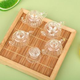 1/12 Dollhouse Miniature Glass Transparent Teacup Kettle Teapot Flower Vase Model Toys For Dollhouse DIY Furniture Kitchen Decor