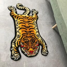 Carpets Tigers Shape Carpet Soft Fluffy Tufted Irregular Printed Tiger Rug Room Decor Floor Mat Absorbent Non-slip Bathroom Doormat