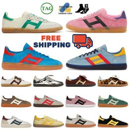 Wales Bonner OG Sneakers Handball Spezial Casual Shoes Designer Mens Womens Trainers Cream Green Bliss Pink Purple Consortium Cup Outdoor Shoe Free Shipping Dhgate