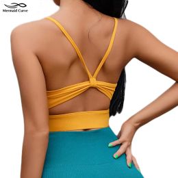 Bras Mermaid Curve Shockproof Sports bra Women's Running Training Antisagging Bra Gather Beautiful Back Fitness Yoga Bra Clothes Top