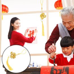 Decorative Figurines 6pcs Chinese Year Pendant Bonsai Hanging Dragon Ornament Car Spring Festival Decorations