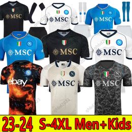 S-4XL 23 24 NAPOLI KVARATSKHELIA soccer jerseys Maglia Naples ZIELINSKI ANGUISSA OLIVERA KIDS FOOTBALL SHIRT OSIMHEN FABIAN LOZANO SSC Napoli LOBOTKA Maillots foot