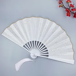 Decorative Figurines Double-sided White Silk Cloth Lacquered Bamboo FanIt Is Convenient And Practical To Carry AroundCollection Gifts Crafts