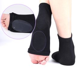2Pcs Arch Support Sleeve Cushioned Soft Elastic Gel Pad Fabric Arch Socks for Flat Foot Pain Relief Plantar Fasciitis Heel Spurs