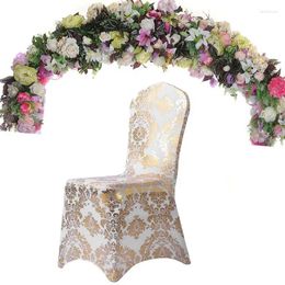 Chair Covers Gold Silver Colour Print Cover Pattern Lycra For Wedding Party Decoration Price Spandex Fit All Chairs