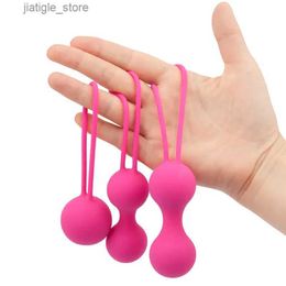 Other Health Beauty Items Sex Shop 3-in-1 Vaginal Ben Wa Ball Silicone Chinese Geisha Ball Kegel Excel Female Adult s Love Supplies Y240402