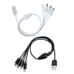 50cm Multi USB C Splitter Cable 4 in 1 Charging Cord with 4 Type-C Male Plug for Mobile Phone Tablet Charging Cable 24BB