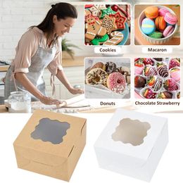 Gift Wrap 5/10pcs Cake Cookie Kraft Paper Box Candy Wedding Birthday Party Supplies Baby Shower Gifts Packaging Decoration Accessories