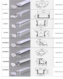 CLAITE 50cm U V YW tri Style Aluminium Channel Holder for LED Strip Light Bar Under Cabinet Lamp Kitchen 18cm Wide7231080