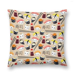Pillow Kawaii Sushi Throw S Home Decor Embroidered Cover
